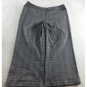 LANE BRYANT GRAY PLAID Wide Leg DRESS PANTS SZ 16